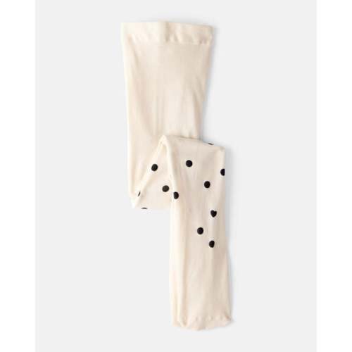Toddler Girl Polka Dot Tights - Cream | Carter's