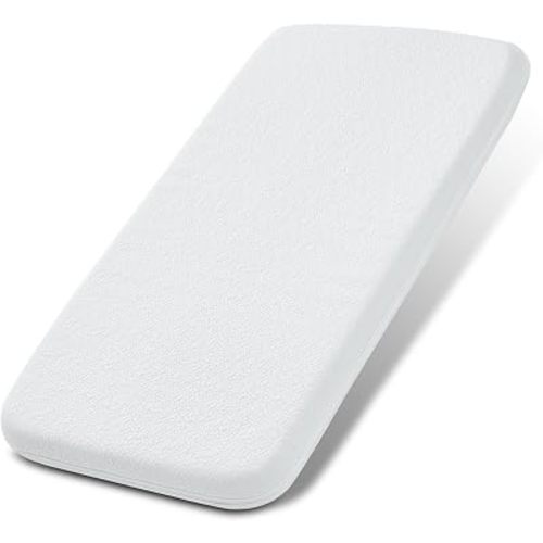 NeoBorn Baby Bassinet Mattress Pad, 35 x 20 x 2 Inch, Dual-Sided Foam