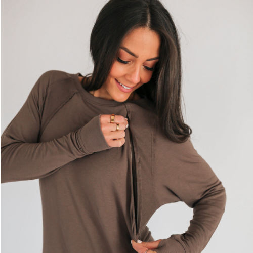 Free Flowing Lightweight Long Sleeve Nursing Top – Movemama