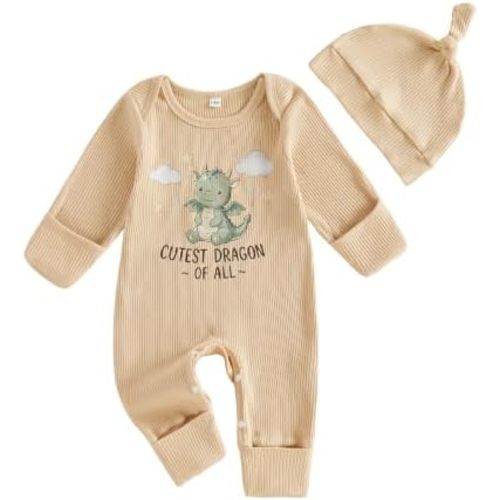 Cutest Dragon Of All Newborn Baby Boy Girl Outfits Romper Hat Fall Clothes