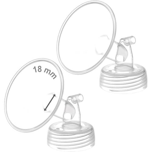 Maymom 18mm Wide Neck Pump Part Compatible with Spectra S1/S2 Pumps; Incl Wide Mouth Flange; Not Original Spectra Flange; Replaces Shield; Compatible with Motif Luna Pumps