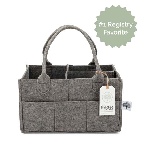Felt Diaper Caddy Organizer for Baby Essentials | Parker Baby Co.