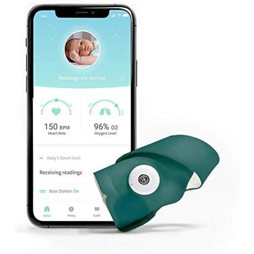 Owlet — Smart Baby Monitor — Smart Sock 3 — Monitors Heart Rate and Oxygen for Baby Safety — iOS and Android Compatible — Deep Sea Green