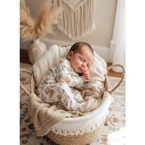 BEST SELLER - Winnie The Pooh Baby Sleeper Gender Neutral Pajamas Newborn Baby Classic Pooh Bear Zip Up Sleepers Girl & Boy Outfit Hospital