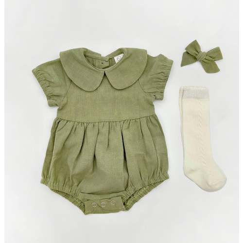 Sage Allie Romper Set – Olive and Cradle