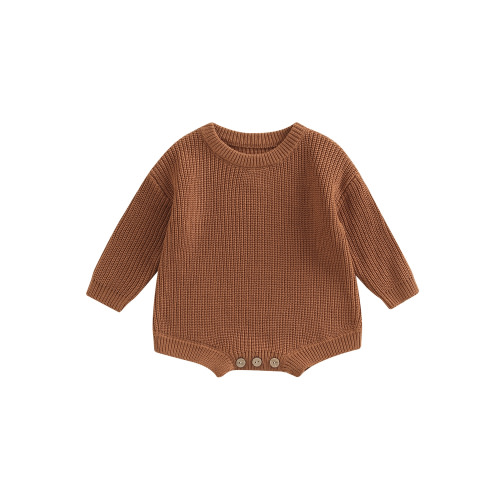 Baby Sweater Boy Girl Winter Clothes Knit Oversize Romper Warm Crewneck Long Sleeve Onesie