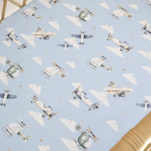 Snuggle Hunny Taking Flight Organic Bassinet Sheet / Change Pad Cover