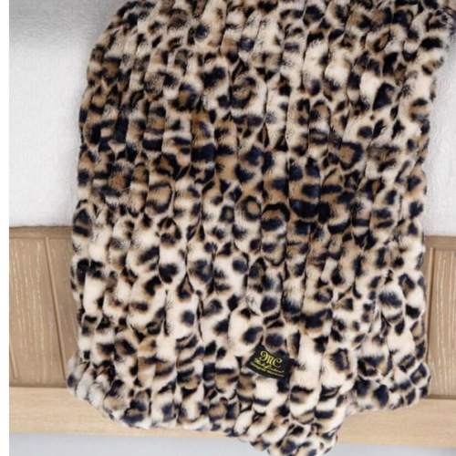 Hugs Golden Leopard Plush Blanket | Minky Couture