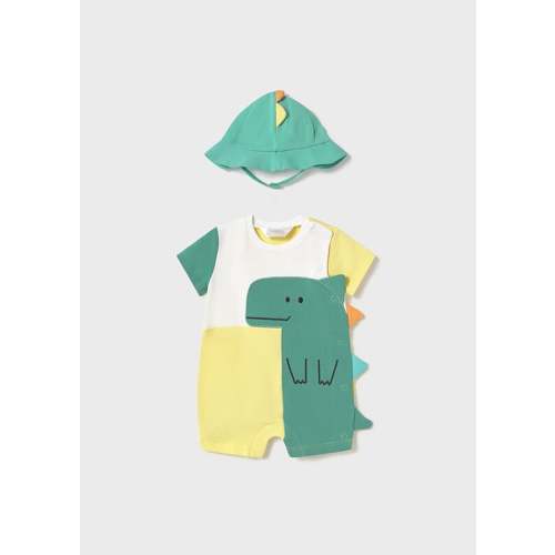 Mayoral Dino Romper w/Hat - Tiny Hanger