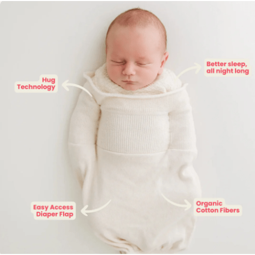 Organic Cotton Swaddle Sleep Sack - Large (12-18 pounds)