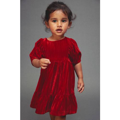 CRUSHED-VELVET DRESS