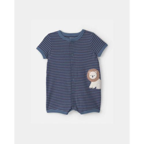 Baby Boy Lion Snap-Up Romper - Navy Blue | Carter's
