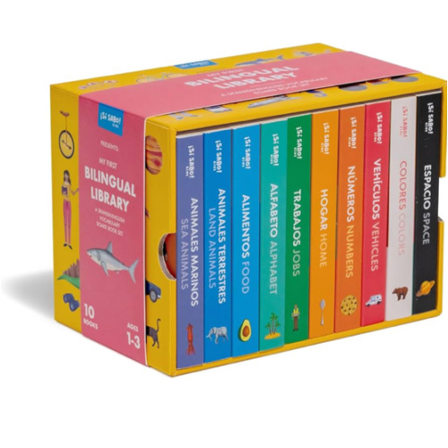 My First Bilingual Library: A Spanish-English Vocabulary Board Book Set of Colors, Numbers, Animals, ABCs, and More (Si Sabo Kids)
