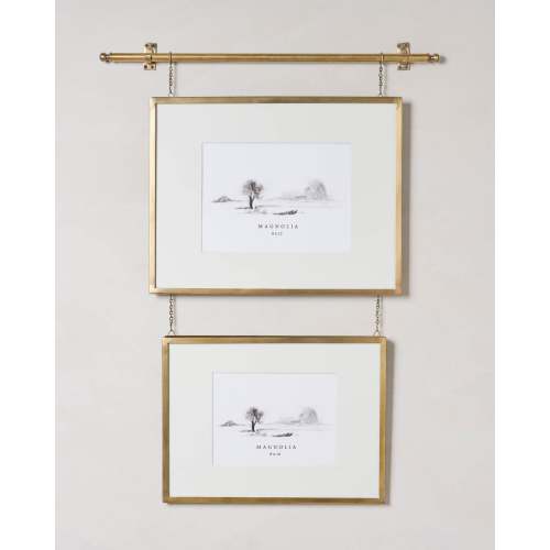 Colleen Brass Rail Double Picture Frame – Magnolia