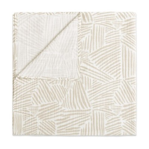 Babyletto Swaddle in GOTS Certified Organic Muslin Cotton - Oat Stripe