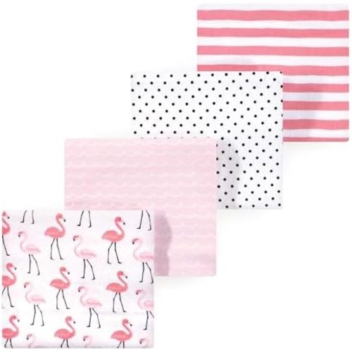 Luvable Friends Little Treasure Flannel Receiving Blankets 4pk