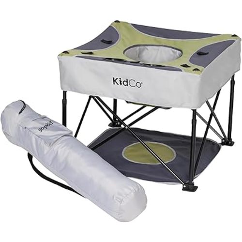 KidCo - GoPod Adjustable Height Travel Activity Seat with Floor Mat, Portable Baby Chair, Baby Activity Center (Pistachio)