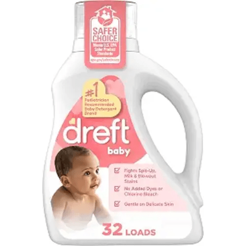Dreft Baby Liquid Laundry Detergent, Gentle on Sensitive Skin Laundry Soap, 42 fl oz, 32 Loads (Packaging May Vary)