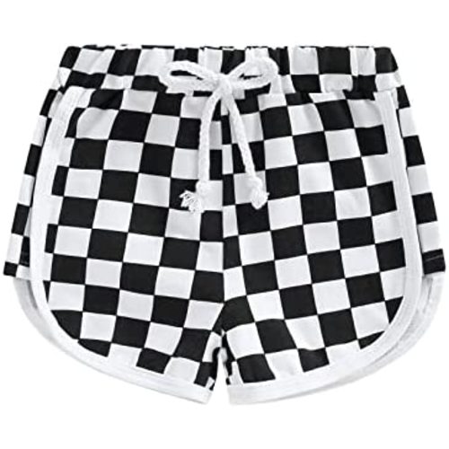 Toddler Baby Boy Girl Checkerboard Plaid Pants Elastic Waist Casual Trousers Spring Summer Fall Winter Long Pants