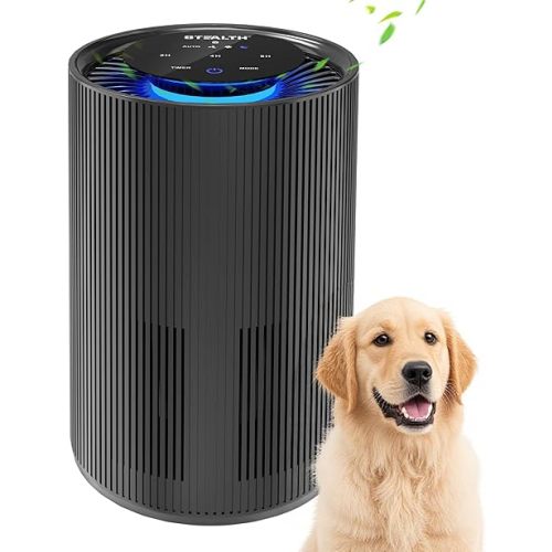 STEALTH Air Purifiers for Home Allergies Pets Hair Dander Pollen Up to 1345 Ft²/H, H13 True HEPA 3-in-1 Filter Air Cleaner, Ozone Free 24db Sleep Mode,3 Speeds Timer for Lage Room Dorm Bedroom