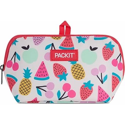 PackIt Freezable Snack Bag, Fruit Toss, Built with EcoFreeze Technology, Foldable, Reusable, Zip Closure, Designed For Keeping Snacks Fresh On the Go, and Adults of all Ages