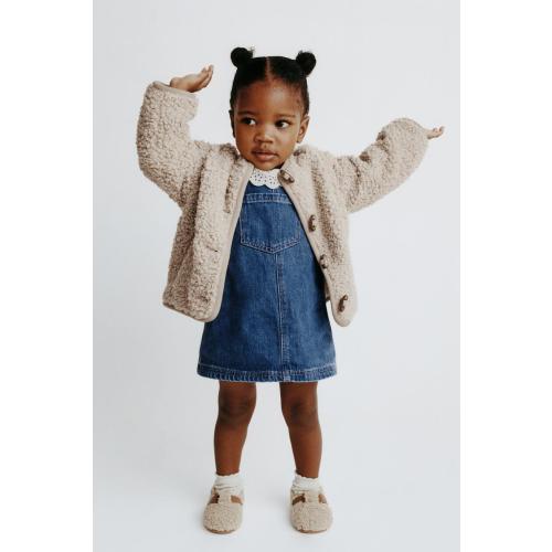 DENIM OVERALL DRESS WITH BLOOMERS - Mid-blue | ZARA United States