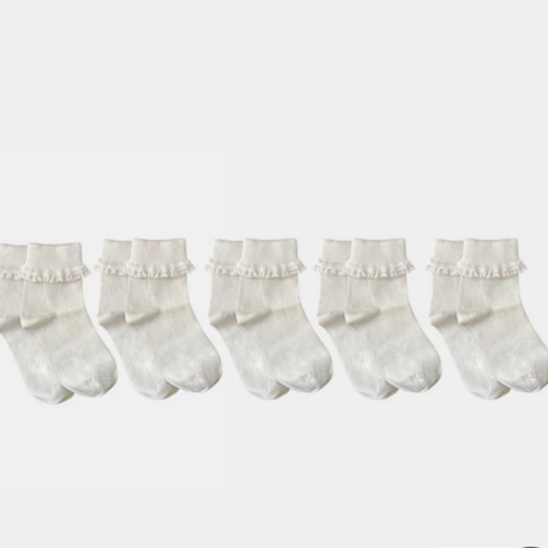 Pure Organic Lace Socks - 5 Pair 98% Cotton β Q for Quinn