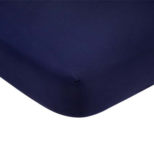 Carter's 100% Cotton Sateen Fitted Crib Sheet - Navy