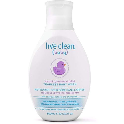 Live Clean Baby Soothing Oatmeal Relief Tearless Wash, 10 oz.