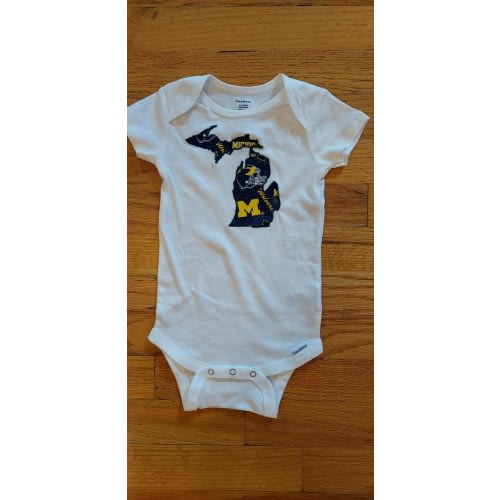 Baby Onesie T Shirt Bodysuit Infant University of Michigan
