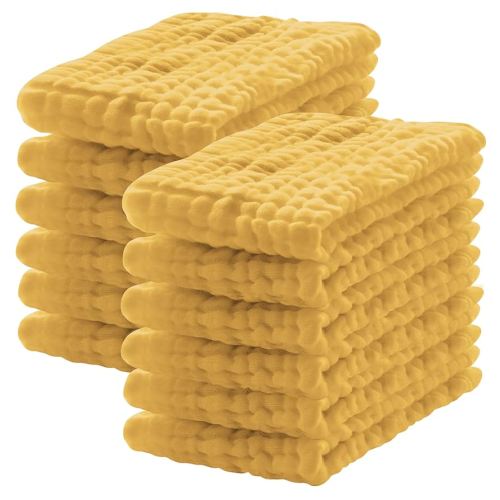 Amazon.com: Lovely Care 12 Pack Muslin Burp Cloths 100% Cotton Muslin Cloths Large 20''x10'' Extra Soft and Absorbent Baby Burping Cloth - Honey : Baby