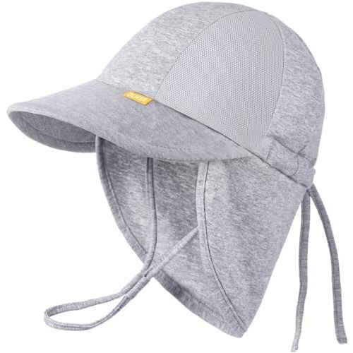 Baby Sun Hat with Breathable Mesh, Neck Flap Infant Unisex Boys Girls Toddler UPF 50+ Summer Beach Swim Adjustable