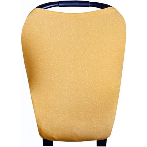 Copper Pearl Nursing Cover for Breastfeeding – Multi-Use Baby Car Seat Canopy, Stroller Shade & Breast Feeding Wrap for Women, Stretchy Breathable Carseat Shawl for Boy or Girl, Marigold