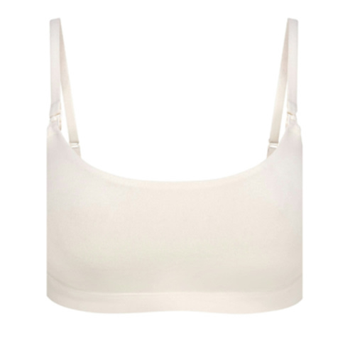 COTTON JERSEY MATERNITY NURSING SCOOP BRALETTE | MARBLE | SKIMS