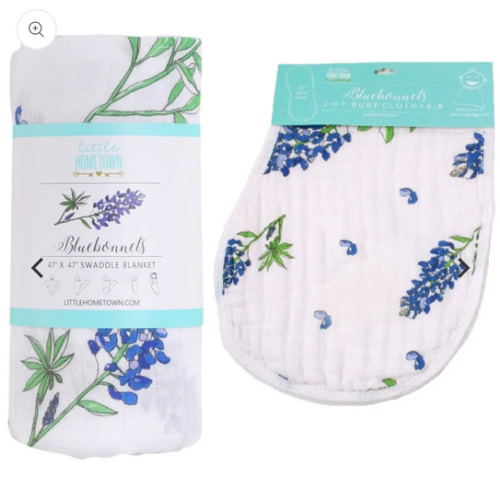 Baby Muslin Swaddle Blanket & Burp Cloth/Bib Combo | Save 10% – Little Hometown