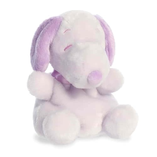 Aurora® Adorable Peanuts® Snoopy Palm Pals™ Stuffed Animal - Officially Licensed Toys for All Snoopy Fans - Fun Pastel Colors for The Spring Season - Purple 5 Inches