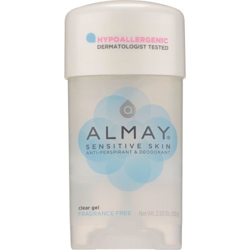 Almay Clear Gel Hypoallergenic Antiperspirant & Deodorant Stick, Fragrance Free, 2.75 OZ