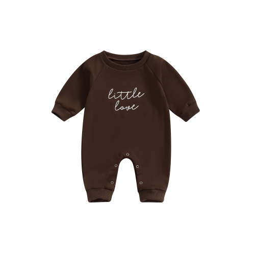 Bagilaanoe Newborn Baby Girl Boys Fall Jumpsuit Letters Print Long Sleeve Bodysuit 3M 6M 12M 18M 24M Infant Casual One Piece Romper