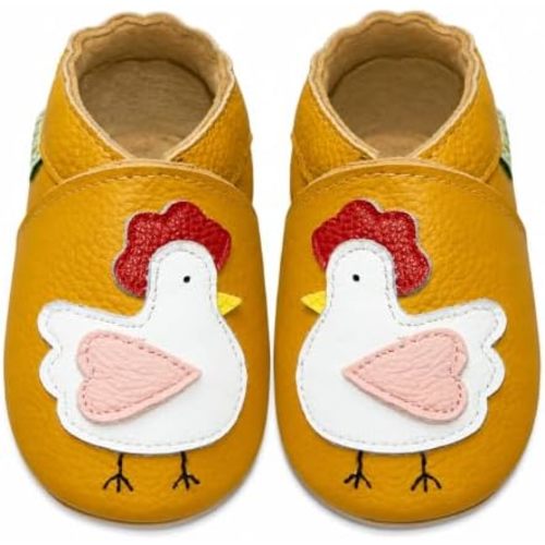 SAYOYO Baby Leather Moccasins Suede Sole Infant Toddler First Steps