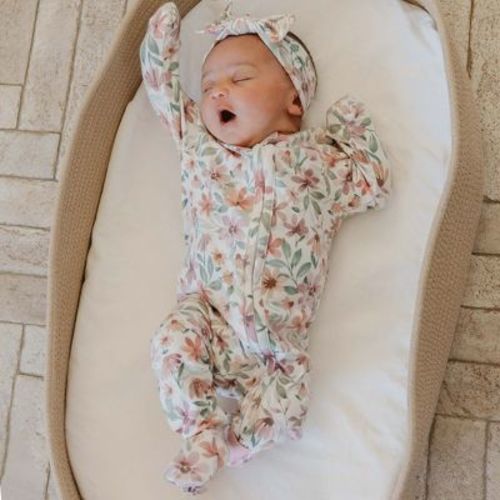 Copper Pearl | Natalie Zip-up Footie Newborn