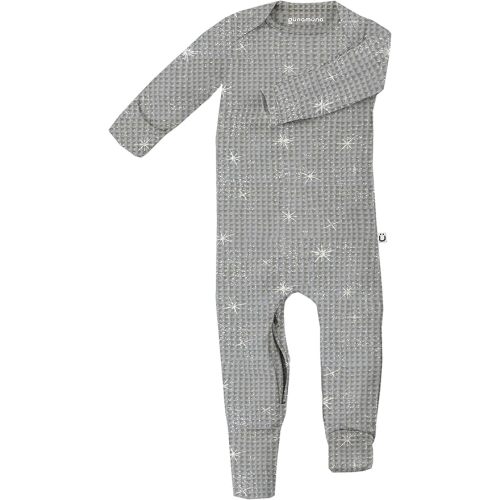 GUNAMUNA Unisex Baby's Convertible Waffle Knit Pajama – Ultra-Soft Sleepwear with DIAPER-ZiP for Easy Diaper Changes