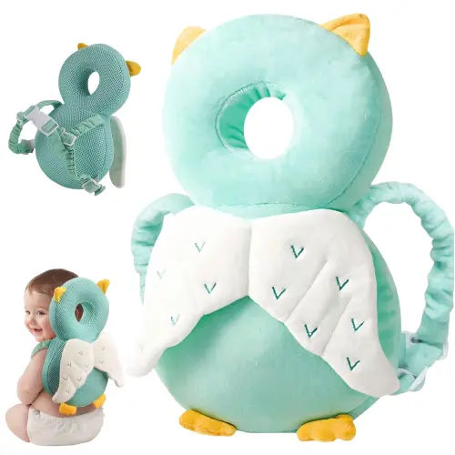 Baby Head Protector Backpack, Fall Protection Pillow with Adjustable Straps, Cartoon Design for 6-24M+