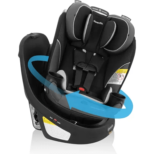 Evenflo Revolve360 Slim 2-in-1 Rotational Car Seat (Canton Black)