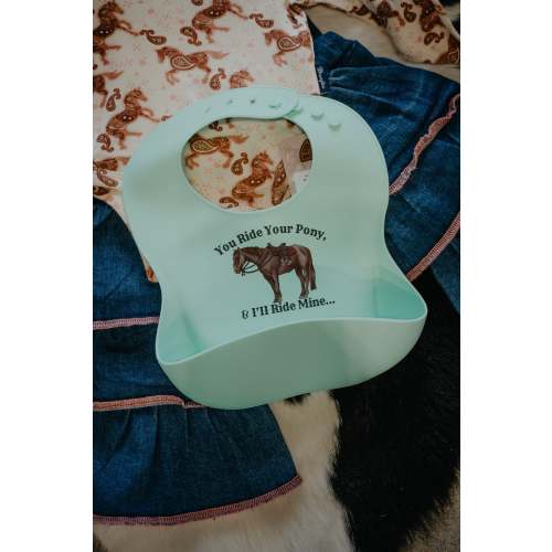 Western Printed Silicone Bib (Two Styles/ 6 Colours)