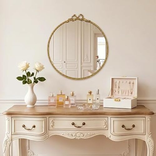 Antique Gold Mirror 24 Inch Round Mirror