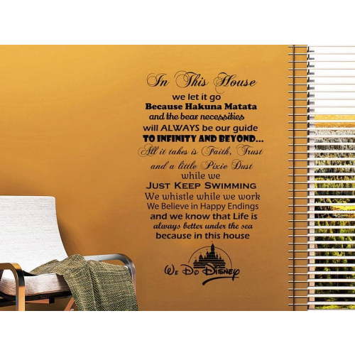 In this House We Do Disney Wall Decals House Rules Decal Quotes Nursery Decor
