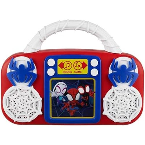 eKids Spidey and His Amazing Friends Toy Music Player Includes Freeze Dance Game, Musical Toy for Toddlers and Fans of Spidey Toys for Boys