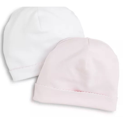 Kissy Kissy Baby Hats 2 PACK (Pink/White)