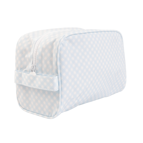 Blue Gingham Dopp Kit