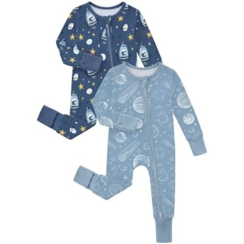 Yoofoss Viscose Bamboo Sleepers for Baby Boy & Girl, 2-Way Zipper Pajamas